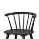 Yely Side Dining Chair Set of 2 | Spindle Back | Shaker Legs | Black Rubberwood