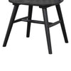 Yely Side Dining Chair Set of 2 | Spindle Back | Shaker Legs | Black Rubberwood