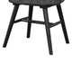 Yely Side Dining Chair Set of 2 | Spindle Back | Shaker Legs | Black Rubberwood