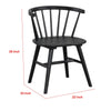 Yely Side Dining Chair Set of 2 | Spindle Back | Shaker Legs | Black Rubberwood