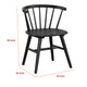 Yely Side Dining Chair Set of 2 | Spindle Back | Shaker Legs | Black Rubberwood