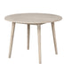 Yely Round Dining Table | Shaker-Style Legs | Natural Oak Rubberwood | 42"