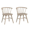 Yely Dining Chair Set of 2 | Spindle Back & Shaker Legs | Black Wood