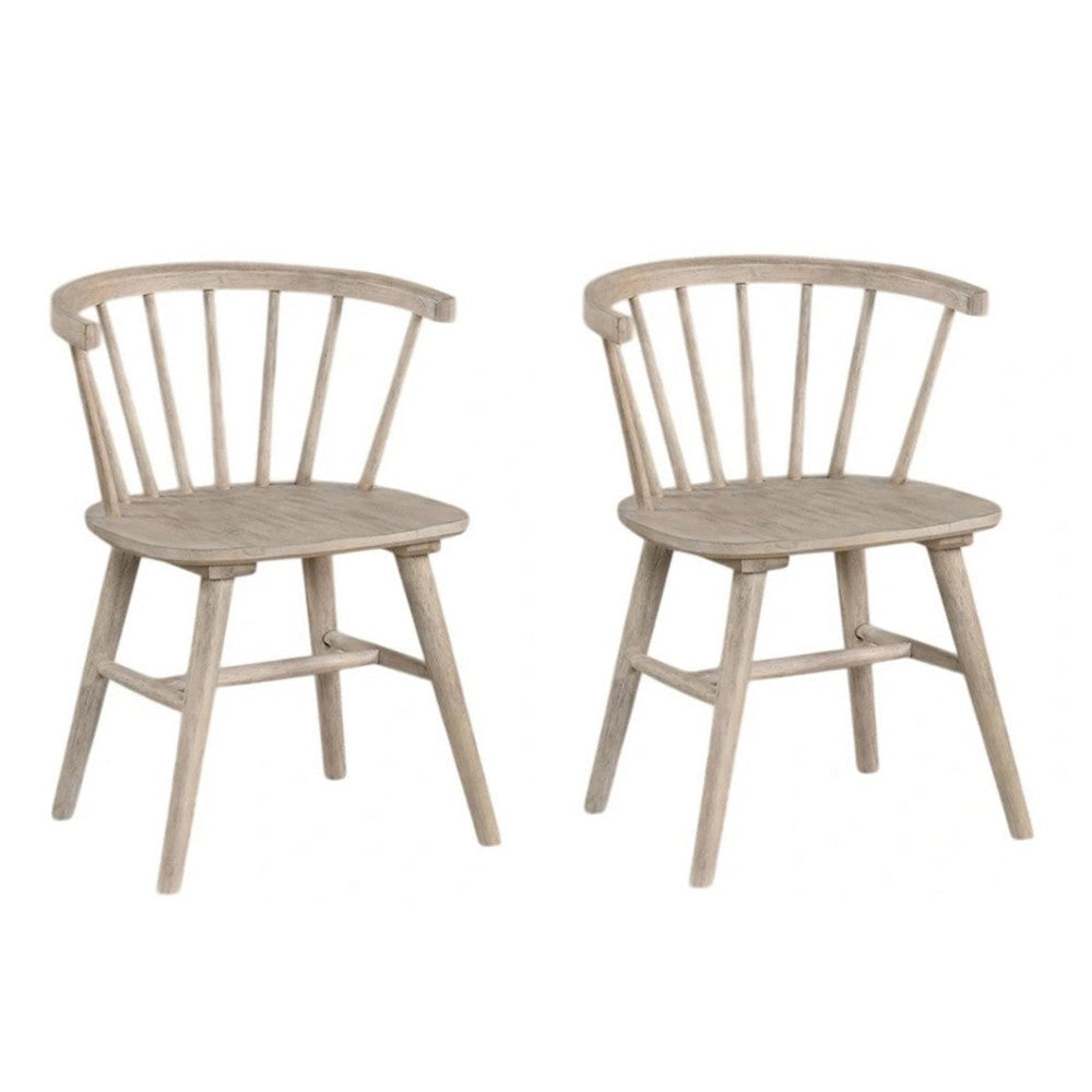 Yely Dining Chair Set of 2 | Spindle Back & Shaker Legs | Black Wood