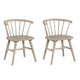Yely Dining Chair Set of 2 | Spindle Back & Shaker Legs | Black Wood