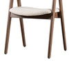 Ebik Side Dining Chair Set of 2 | Curve Panel Back | Walnut Brown Wood | Beige Boucle BM339253