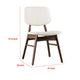 Lexy Side Dining Chair Set of 2 | Angled Legs | Walnut Brown Solid Wood | Beige Boucle BM339256
