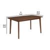 Lexy Rectangular Dining Table | Angled Legs | Walnut Solid Wood | 71’’ BM339257