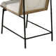 Edey Side Dining Chair Set of 2 | Metal Legs | Oak Brown Rubberwood | Beige Polyester BM339258