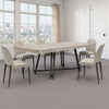 Toty Rectangular Dining Table | Pedestal Base | Black Rubberwood 84" Top
