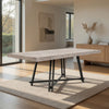 Toty Rectangular Dining Table | Pedestal Base | Black Rubberwood 84" Top