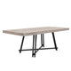 Toty Rectangular Dining Table | Pedestal Base | Black Rubberwood 84" Top