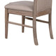 Elles Side Dining Chair Set of 2 | Curved Backrest | Ash Wood | Beige Polyester BM339262