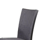 Easin Side Dining Chair Set of 2 | Gray Polyester Contoured Back | Black Rubberwood BM339263