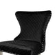 Anova Side Dining Chair Set of 2 | Stainless Steel Rivet Trim | Black