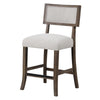 Asten Counter Stool Chair Set of 2 | Dark Walnut Brown | Gray Seat BM339266