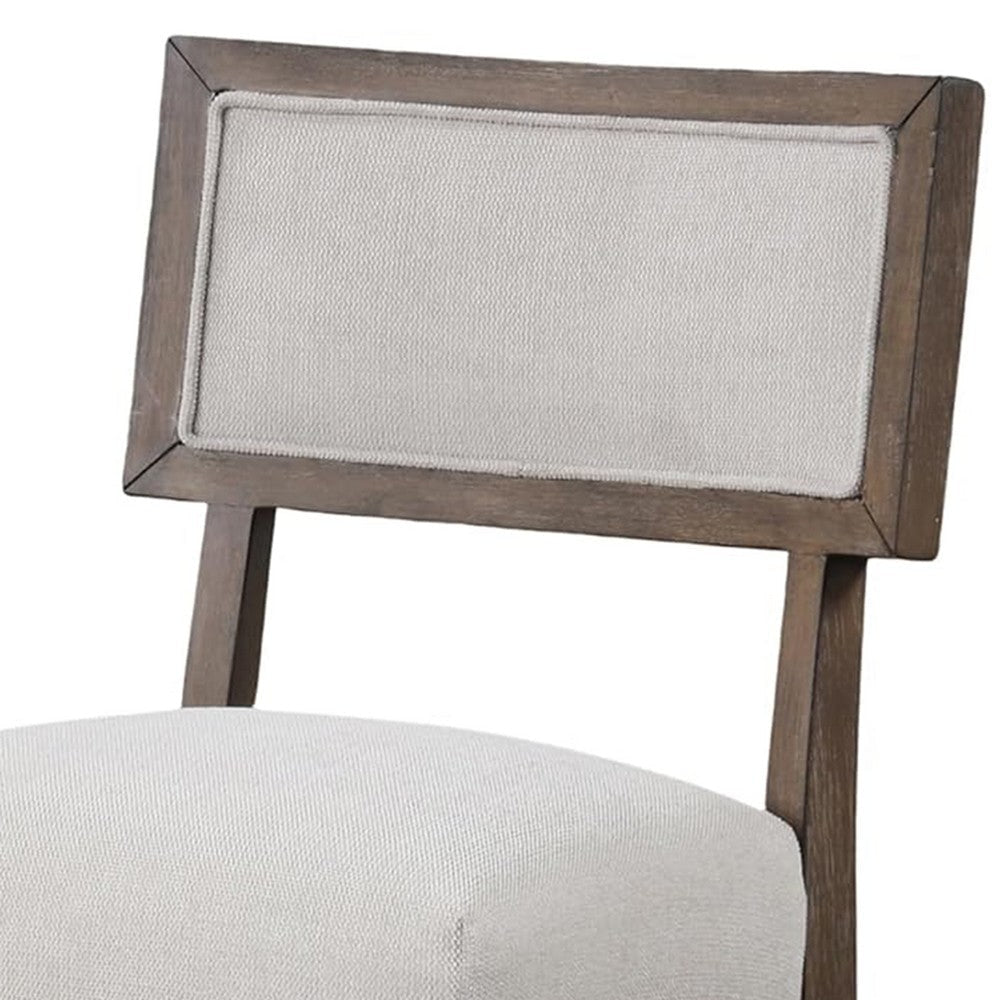 Asten Counter Stool Chair Set of 2 | Dark Walnut Brown | Gray Seat BM339266