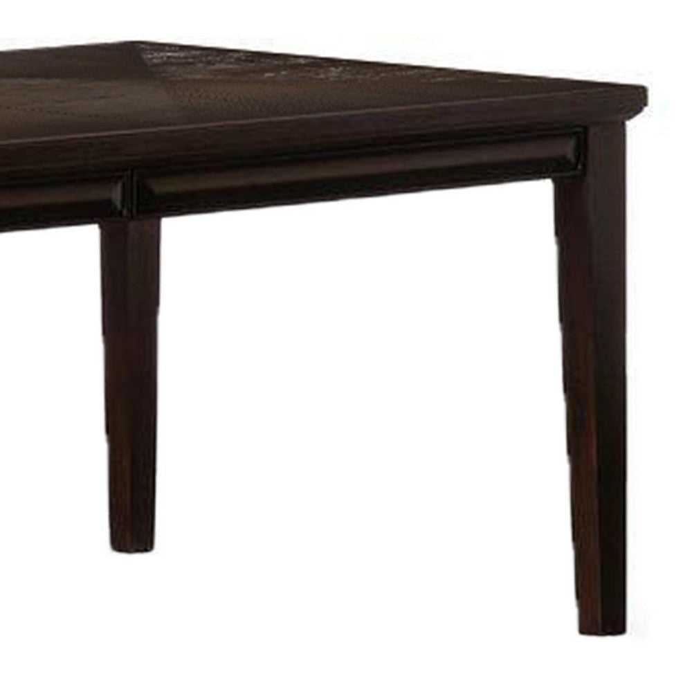 Witzy Dining Table | Espresso Brown Solid Poplar Wood | 90’’ Rectangular Top BM339269