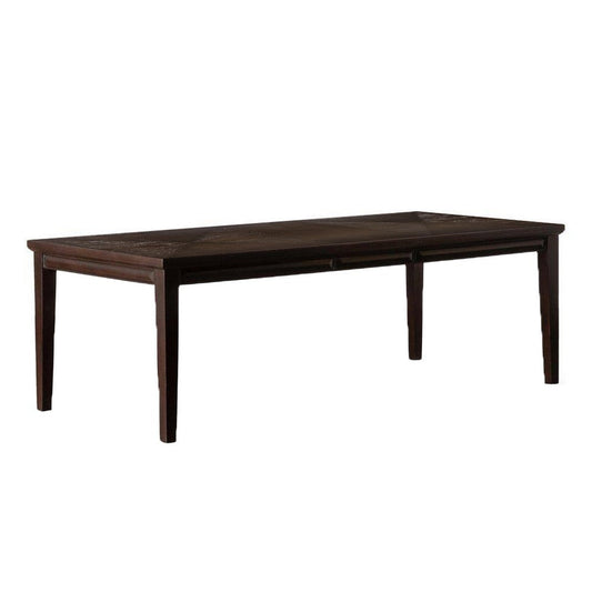 Witzy Dining Table | Espresso Brown Solid Poplar Wood | 90" Rectangular Top