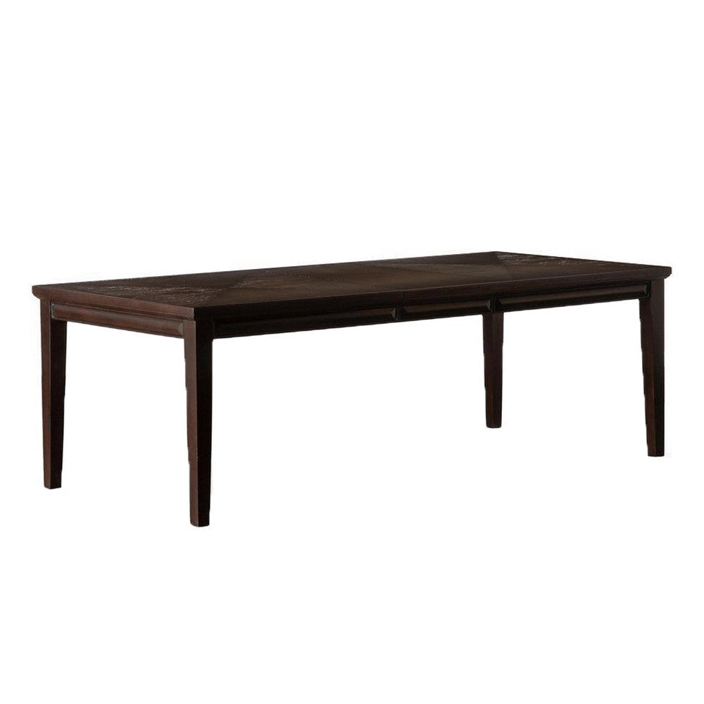 Witzy Dining Table | Espresso Brown Solid Poplar Wood | 90" Rectangular Top
