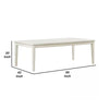 Witzy Dining Table | White Oak Solid Poplar Wood | 90" Rectangular
