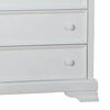 Toli Tall Dresser Chest | 5 Drawers w Round Knobs | White Solid Hardwood BM339275