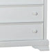 Toli Tall Dresser Chest | 5 Drawers w Round Knobs | White Solid Hardwood BM339275
