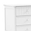 Toli Wide Dresser | 6 Drawers w Round Knobs | White Solid Hardwood BM339276