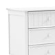 Toli Wide Dresser | 6 Drawers w Round Knobs | White Solid Hardwood BM339276