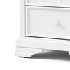Toli Nightstand 2 Drawers w Round Knobs | White Solid Hardwood | 24’’ BM339277