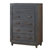 Biom Tall Dresser Chest | 5 Drawers | Charcoal Brown Solid Hardwood