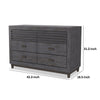 Biom Wide Dresser | 6 Storage Drawers | Charcoal Brown Solid Hardwood BM339279