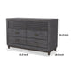 Biom Wide Dresser | 6 Storage Drawers | Charcoal Brown Solid Hardwood BM339279
