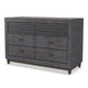 Biom Wide Dresser | 6 Storage Drawers | Charcoal Brown Solid Hardwood