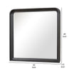 Osko 42’’ Dresser Mirror | Rounded Edges | Black Poplar Wood BM339292
