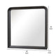 Osko 42’’ Dresser Mirror | Rounded Edges | Black Poplar Wood BM339292