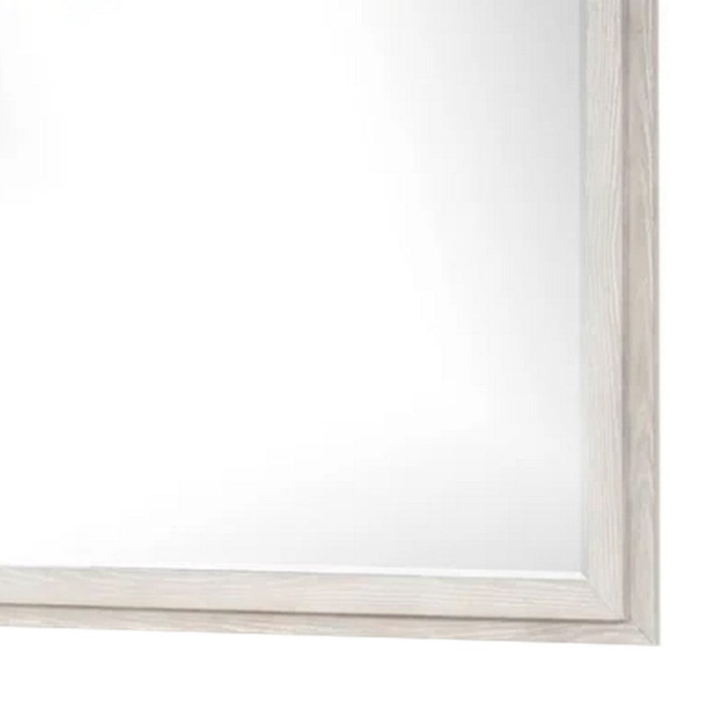 Loji 48’’ Dresser Mirror | Weathered Gray Frame | Solid Rubberwood BM339294