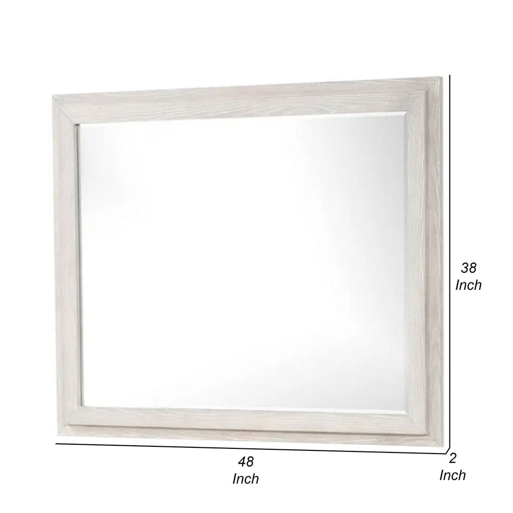 Loji 48’’ Dresser Mirror | Weathered Gray Frame | Solid Rubberwood BM339294