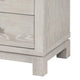 Loji Nightstand | 3 Drawers | White Marble Top | Weathered Gray | 29’’ BM339295