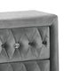 Rea Nightstand | 26’’ | 2 Drawers | Button Tufted Gray Fabric BM339296