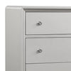 Broy Tall Dresser Chest | 4 Drawers | Crystal Knobs | Champagne Gray Wood BM339297