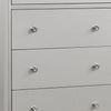 Broy Tall Dresser Chest | 4 Drawers | Crystal Knobs | Champagne Gray Wood BM339297