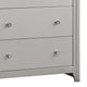 Broy Tall Dresser Chest | 4 Drawers | Crystal Knobs | Champagne Gray Wood BM339297