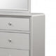 Broy Wide Dresser | 6 Drawers w Crystal Knobs | Champagne Gray Wood BM339298