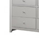 Broy Wide Dresser | 6 Drawers w Crystal Knobs | Champagne Gray Wood BM339298