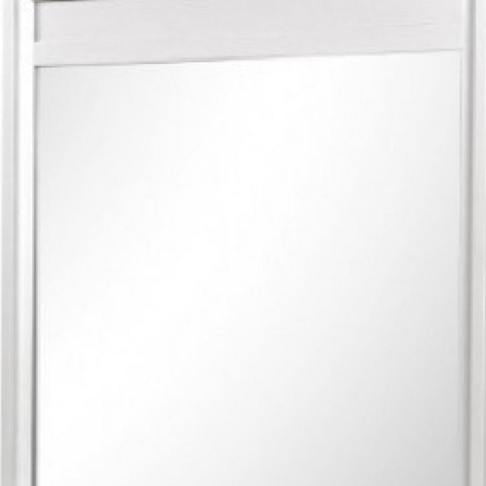 Broy 40’’ Dresser Mirror | Champagne Gray Wood | Rounded Edges BM339299