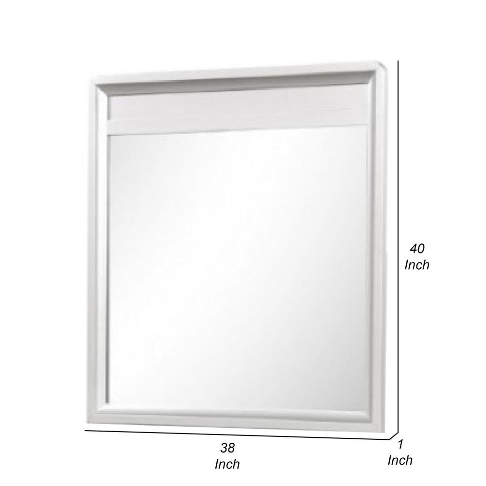 Broy 40’’ Dresser Mirror | Champagne Gray Wood | Rounded Edges BM339299