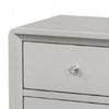 Broy Nightstand | 2 Drawers | Crystal Knobs | Champagne Gray Wood 25’’ BM339300