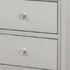 Broy Nightstand | 2 Drawers | Crystal Knobs | Champagne Gray Wood 25’’ BM339300