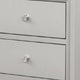 Broy Nightstand | 2 Drawers | Crystal Knobs | Champagne Gray Wood 25’’ BM339300